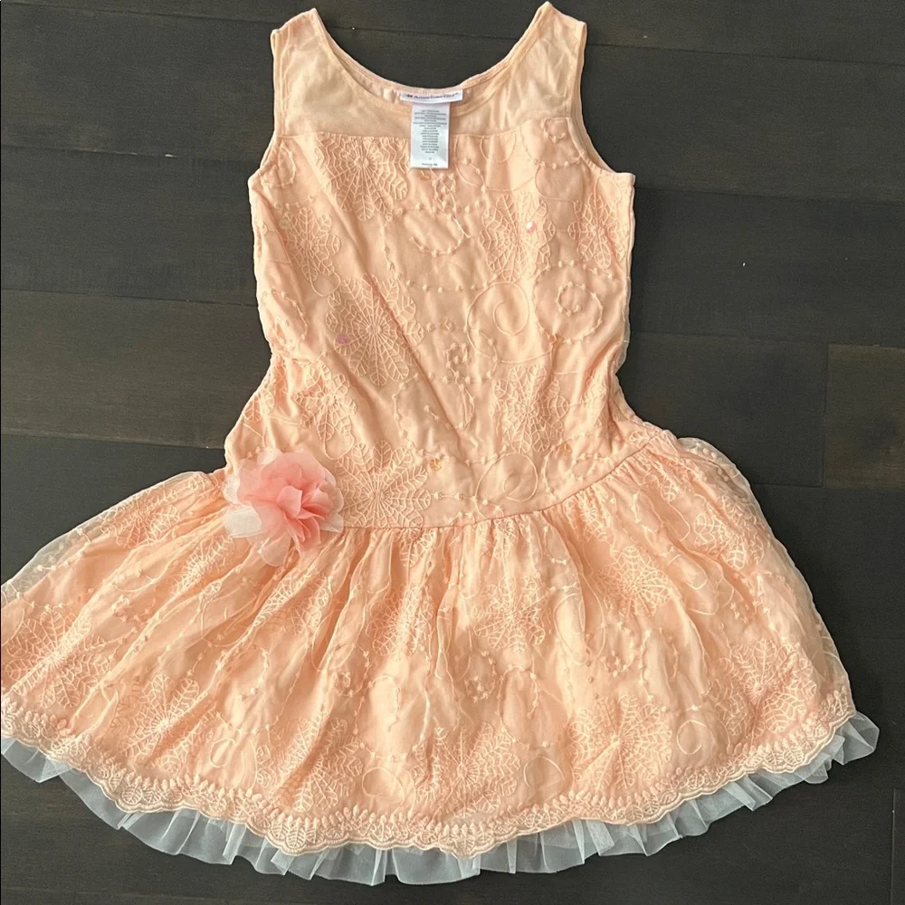 AMERICANA GIRL | Shimmery and Lace Party Dress - Picture 1 of 2